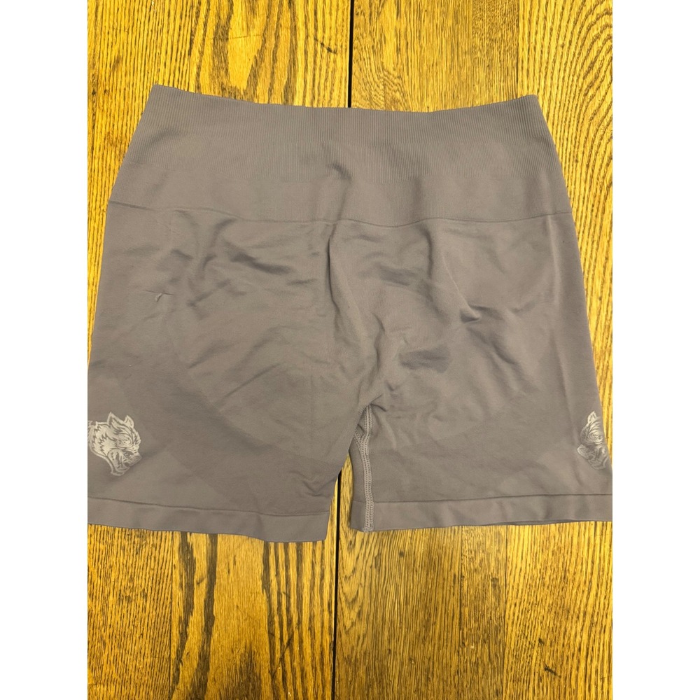 Darc Sport Wolves Forever Shorts Womens Large Gray Athletic Scrunch Compression